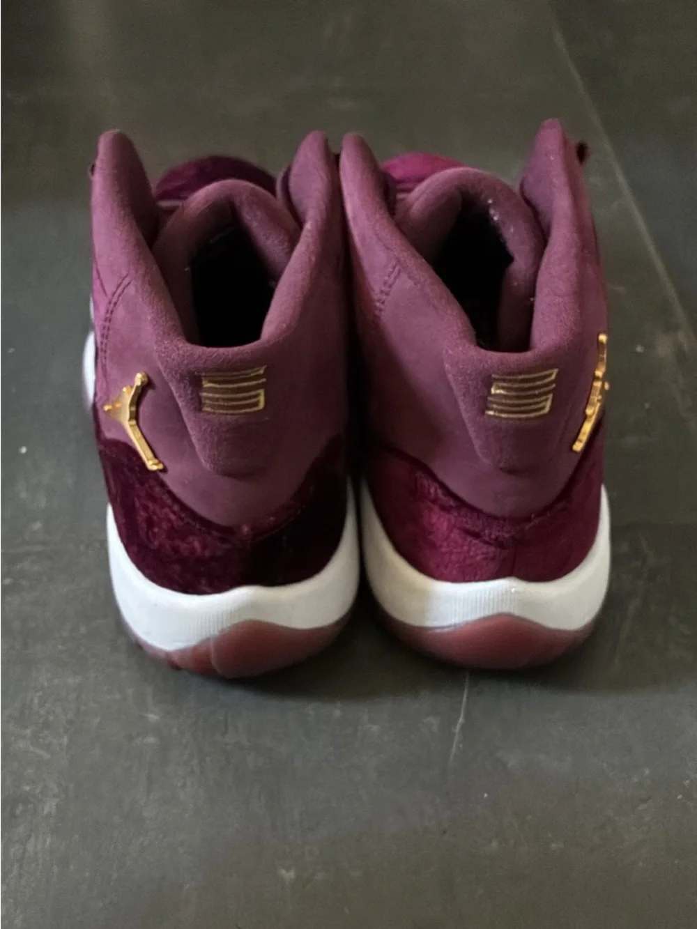 Jordan Kids Velvet Maroon High-Top Sneakers